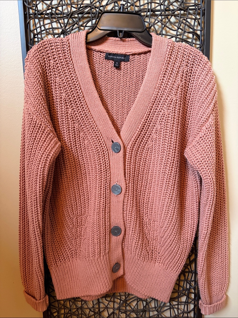 Banana Republic Women's Rosewood Chunky Knit Button Cardigan